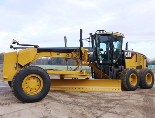 Caterpillar 140M AWD motor grader prepared for heavy-duty grading work
